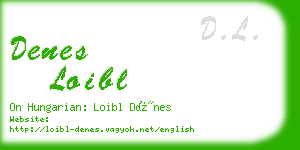 denes loibl business card